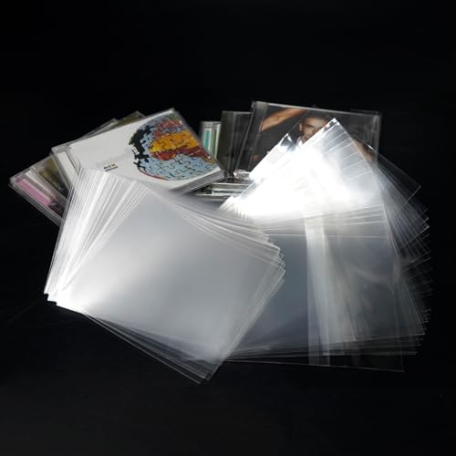 50PCS Clear Plastic CD Outer Sleeves - Anti-Static & Resealable