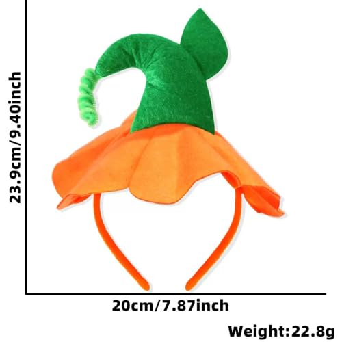 MOFEINI Halloween Pumpkin Headband for Women Fall Thanksgiving Hair Accessories