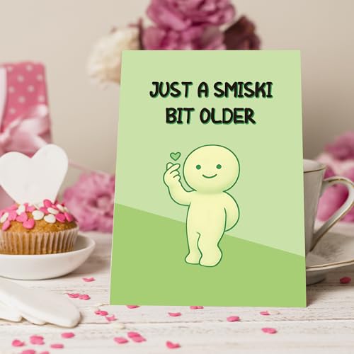 Smiski Birthday Card - Just A Smiski Bit Older Heart Hands (XQ-49)