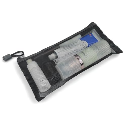 SimautHawk 2 Pcs Mesh Zipper Pouches, 7.87" x 4" Travel Cosmetic Organizers