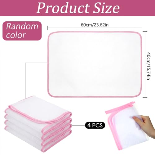 4 Pack Heat-Resistant Ironing Pressing Pads Mesh Cloth for Garment Protection