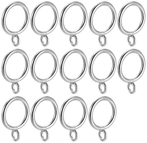 Jocon HD6025Q Pack of 14 Silver Curtain Rings with Eyelets