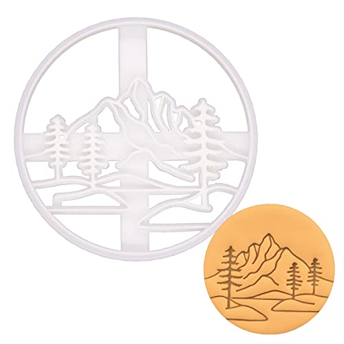Mountain with Pine Tree Forest Cookie Cutter 3-Inch Baking Tool