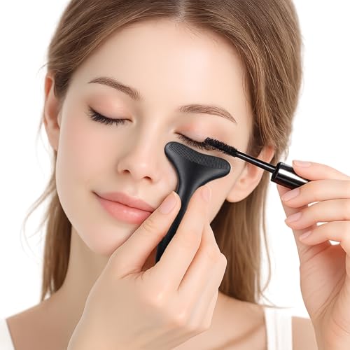 Tweruna Silicone Mascara Shield Applicator Guard (2 Pack Black)