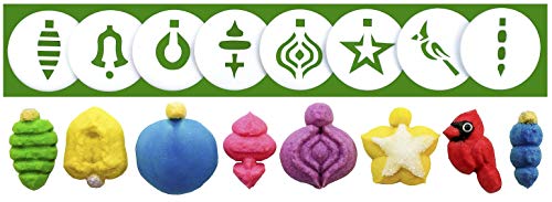 Christmas Cookie Press Disks Set of 8 - Holiday Ornament Designs