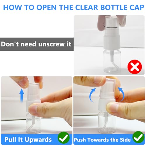 Refillable Mini Perfume Travel Bottles 6-Pack 5ml Fine Mist Atomizers