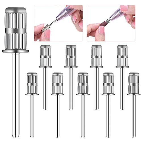 Rolybag 10-Piece Nail Drill Mandrel Bits 3/32 Inch Shank for Sanding Bands