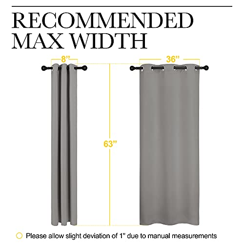 NICETOWN Sand Blackout Curtains 42" x 63" - Thermal Insulated Grommet Drapes (2 Panels)