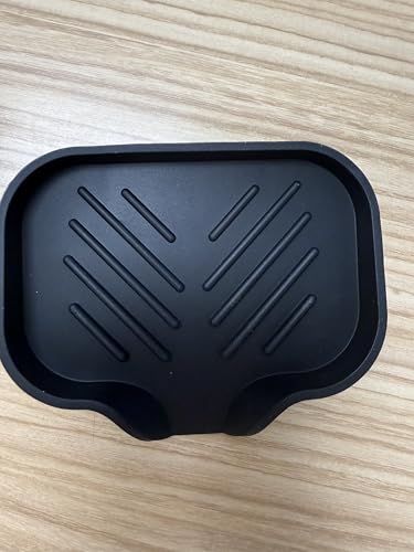 Self-Draining Silicone Soap Dish for Kitchen & Bathroom - Black