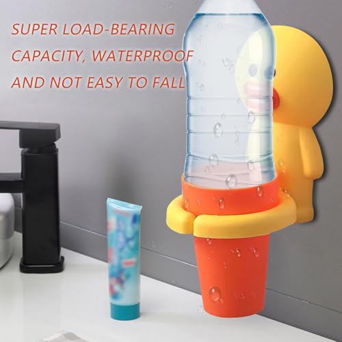 Wall-Mounted Kids Toothbrush Holder with Cup - Cute Animal Design