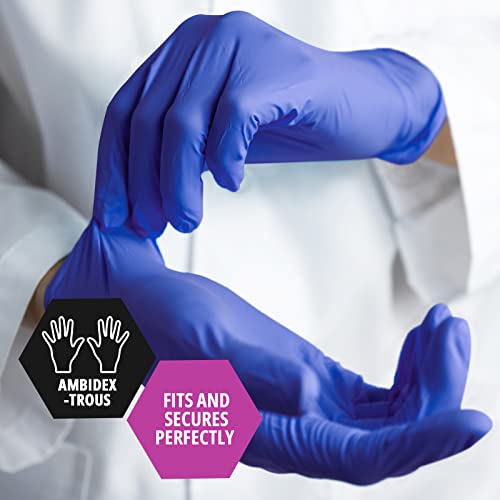 MED PRIDE Nitrile Medical Exam Gloves - Small (Pack of 50) - Latex-Free