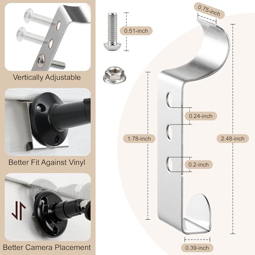 8 Pack Heavy Duty Vinyl Siding Hooks - Easy Install Outdoor Hangers