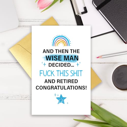 Funny Retirement Card for Men - Humorous Congratulations Card