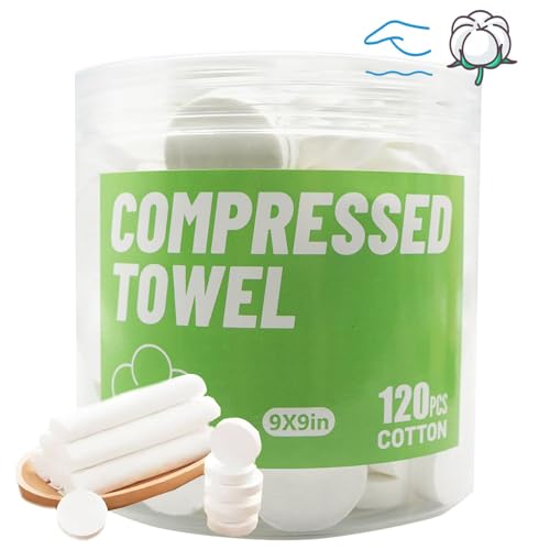 120 Pcs Compressed Towels - Soft Microfiber Magic Towels for Travel