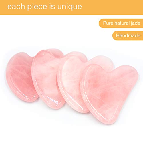 KIMANN Rose Quartz Gua Sha Face and Body Scraping Massage Tool