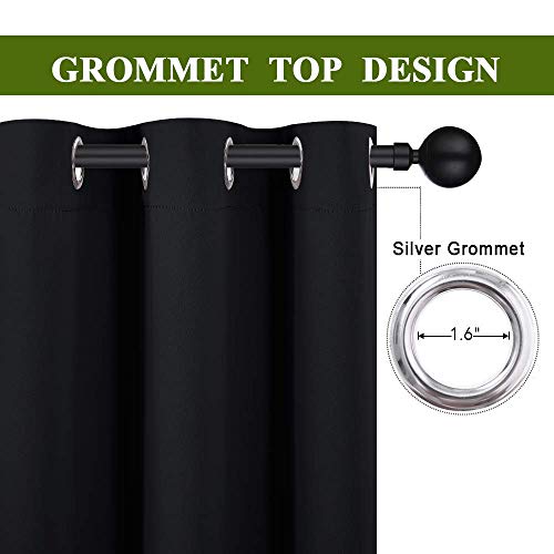 NICETOWN Blackout Patio Door Curtain - 70"W x 95"L Thermal Insulated Drape
