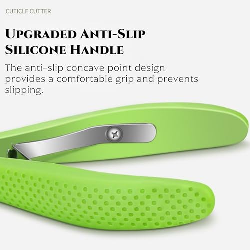 Cuticle Nipper with Anti-Slip Silicone Handle and Precision Blade