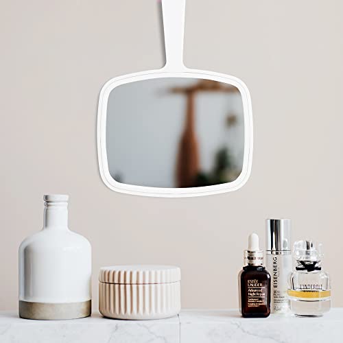DecorRack Large Handheld Mirror with Hanging Hole, Wall Mount Makeup Mirror