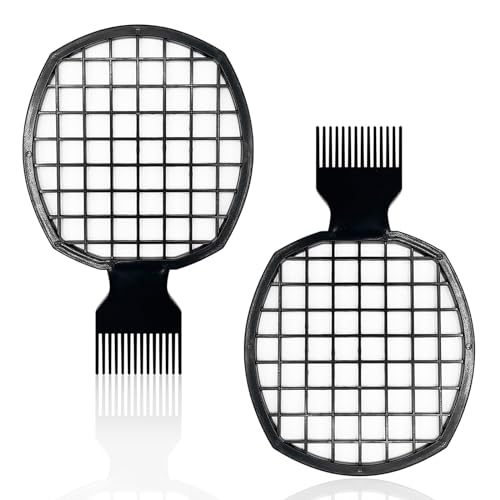 Kootinn Twist Hair Comb Brush 2-Pack, Dual-Sided ABS Styling Tool for Curls