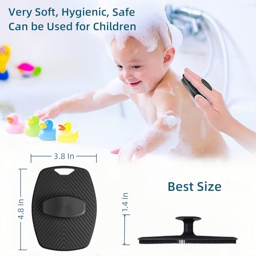 Jopplim Silicone Body Scrubber 2 Pack - Exfoliating Shower Brush