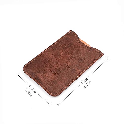 Wooden Beard Comb with Travel Case - Natural Pocket Sized Grooming Tool