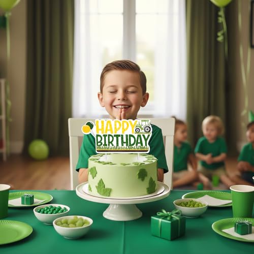Farm Tractor Birthday Cake Topper for Kids Party Decorations