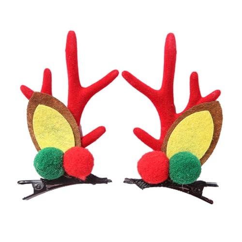 Christmas Antler Hair Clips Reindeer Deer Horn Hairpins 1 Pair
