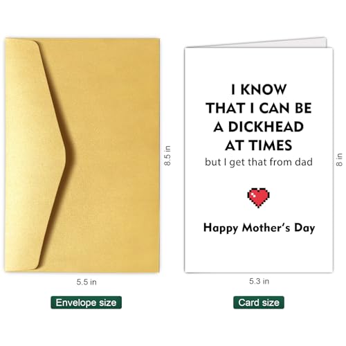 Funny Snarky Mother's Day Card for Mom from Son or Daughter