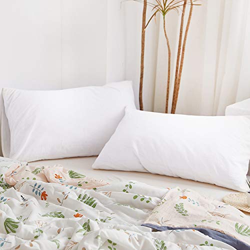 BEDSUM Standard Microfiber Pillowcases - Set of 2, 20x26, White