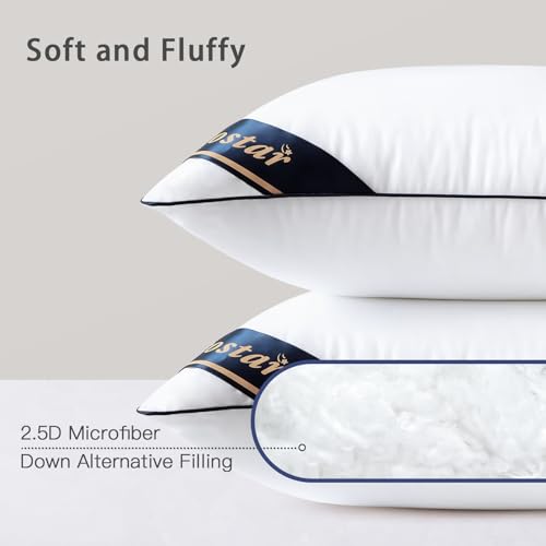 16 x 16 Inch Synthetic Down Alternative Throw Pillow Insert with Cooling Cotton Cover - Soft & Fluffy Support for Sofa & Bed - Pack of 1
