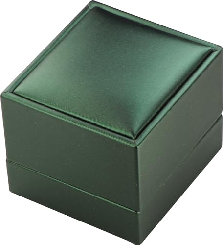 Premium Green PU Leather Earring Box for Studs & Small Jewelry