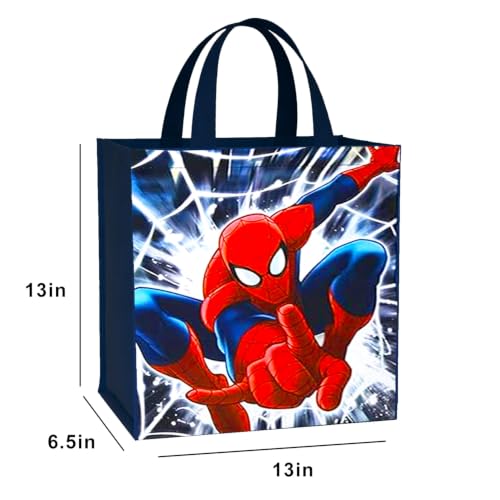 Marvel Spiderman Reusable Tote Bag - Large Double Sided Grocery Bag