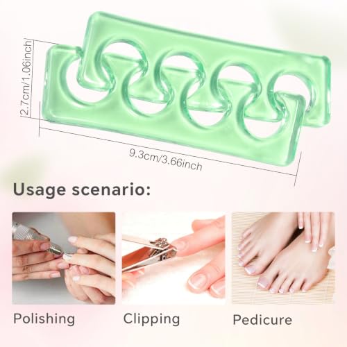 KADS Silicone Toe Separators 2pcs for Nail Art and Pedicure Care