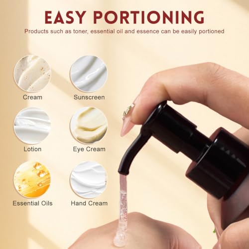 200ML Frosted Glass Wine Red Soap Dispenser with Black Pump - Refillable Lotion Bottle for Bathroom & Kitchen