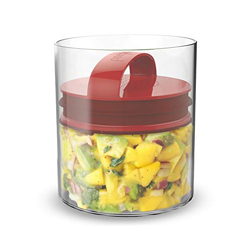 Prepara Evak Super Savor Airtight Food Storage Container, 14 Oz, Red