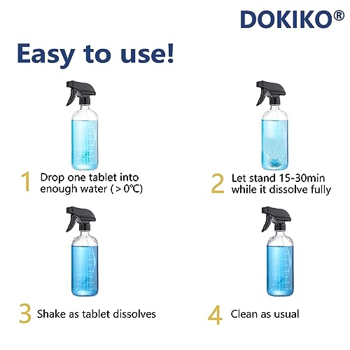 DOKIKO Eco-Friendly Glass Cleaner Refill Tablets - 50 Packs