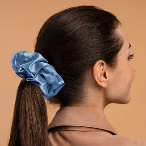 FUQAO Silk Satin Hair Scrunchies - No Damage Elastic Ponytail Holder