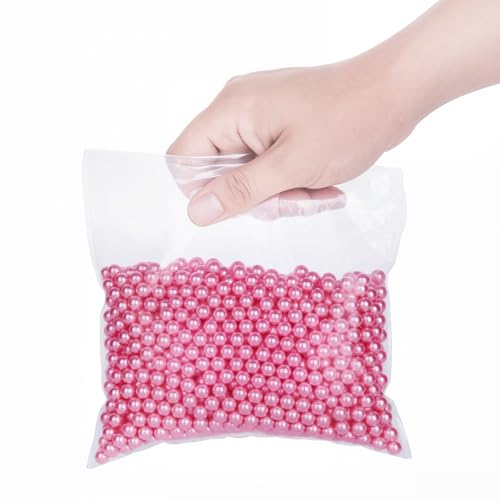 Pink Makeup Beads for Brushes - 1100pcs 8mm Faux Pearls for Organizing Cosmetics