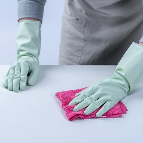 LoveBB Reusable Rubber Cleaning Gloves - Non-Slip Dishwashing Set, 6 Pairs