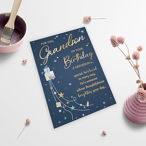 Heartfelt Birthday Card for Grandson from Grandparents