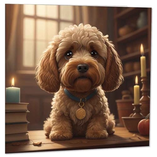 Cockapoo Birthday Greeting Card - Premium Eco-Friendly 145mm