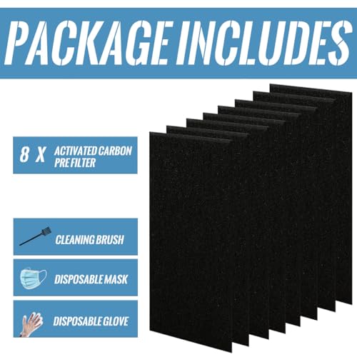 Activated Carbon Pre Filters for AER1 Air Purifier - Pack of 8