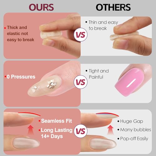 AFGHOUZ Medium Oval Press on Nails, Glitter Cat Eye & Floral Design