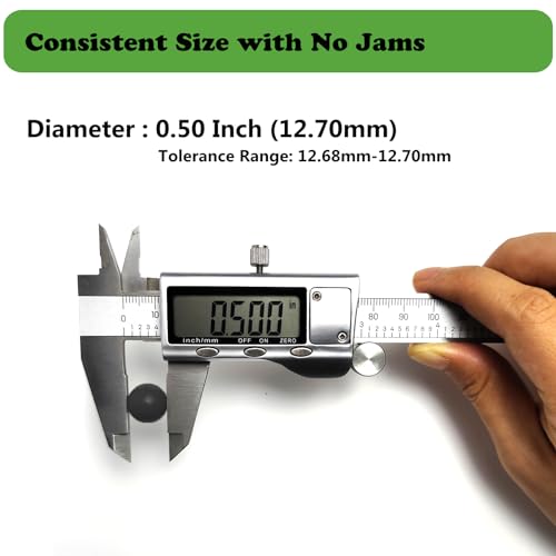 50 Cal Ammo Balls for tr50, Solid Nylon Balls for Umbrex T4E TR50 HDP50 HDR50 Revolver, Reusable Hard Self Defense Plastic Projectiles Fit Training Air Pistol Paintballs Gun - Black