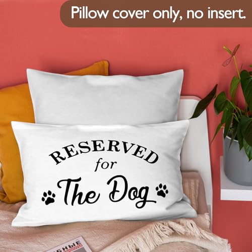 Burosev Reversible Pet Paw Pillow Cover - Funny Dog Lover Decor 12x20 Inch