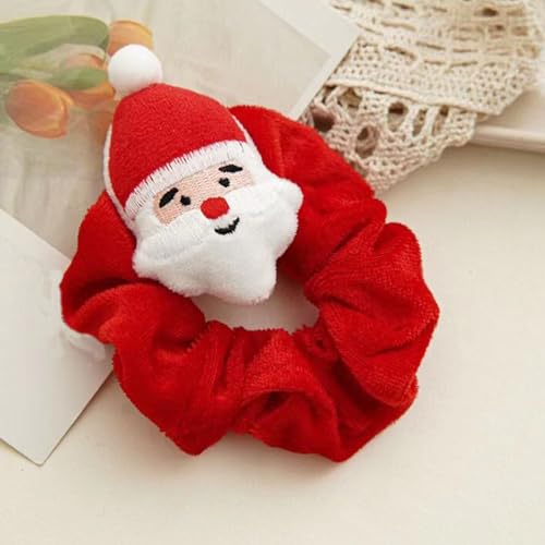 Christmas Velvet Hair Scrunchies 3-Piece Set Festive Ponytail Holders