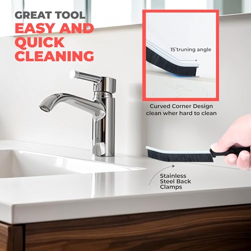 6 Pcs Crevice Cleaning Brushes - Durable Hard Bristle Brush Set