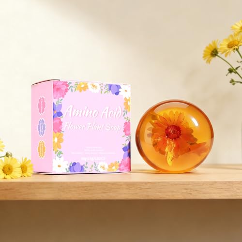 DLZZRS Amino Acid Transparent Bar Soap - Hydrating Face and Body Cleanser