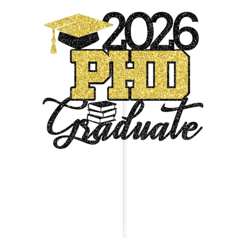 2026 PhD Graduate Cake Topper - Congrats Grad Party Decoration