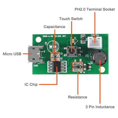 USB Humidifier Module - 4-Pack Ultrasonic Atomizer for DIY Mist Maker
